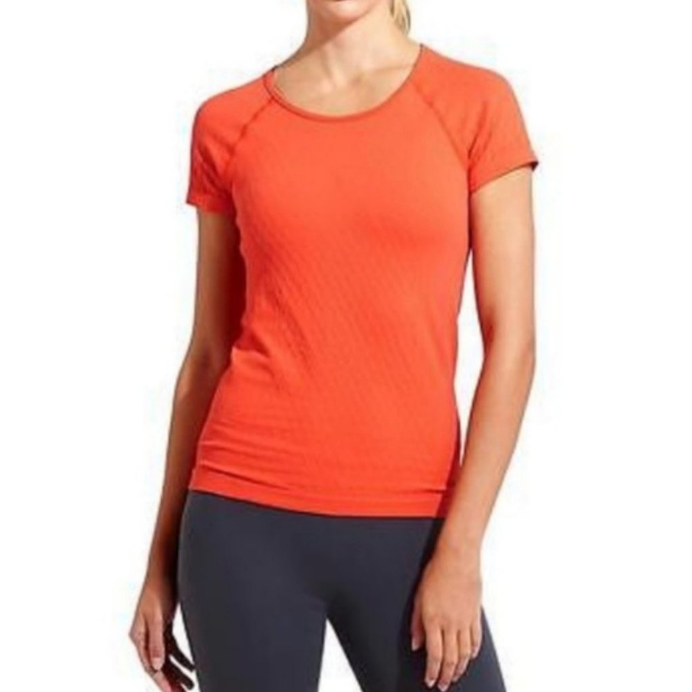 Athleta Women's Orange Short Sleeve Tee
